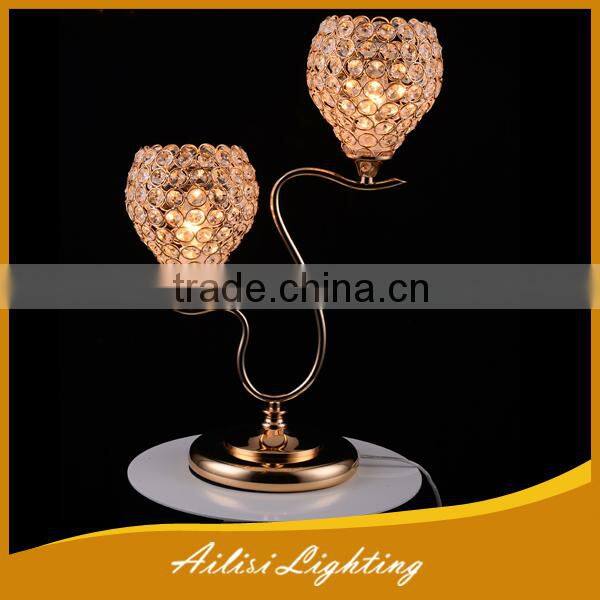 Contemporary Best Sellling Special Design Crystal Table Lamp With 2 Lights