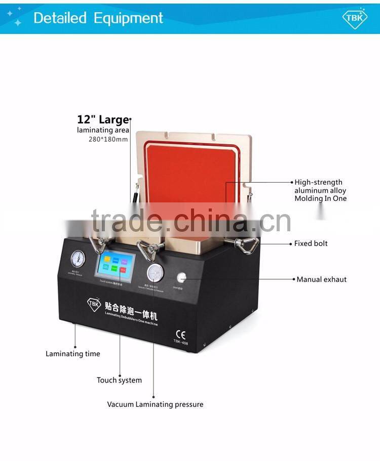 TBK 408 factory cell phone repair tool kits directly sell for lcd laminating and bubble remove