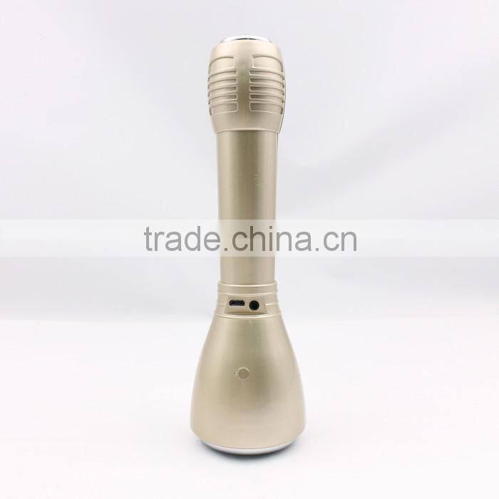 2016 newest wireless mini microphone portable speaker + Bluetooth outdoor KTV karaoke Player