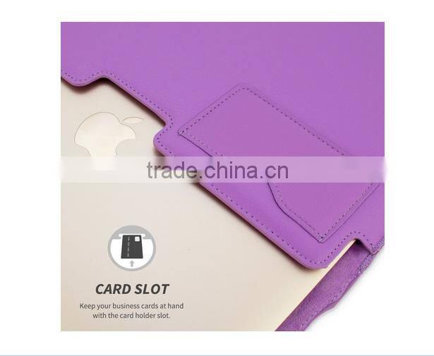 New design hot selling crystal pu leather sleeve for macbok air