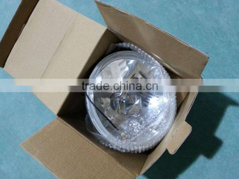 Depo auto lamp lighting ,car head light,7 Inch Square Crystal Diamond Semi Sealed-Beam Head light