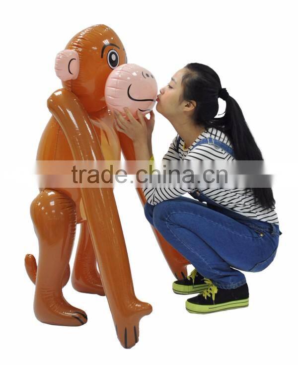 Cute PVC inflatable monkey character carton toys maker