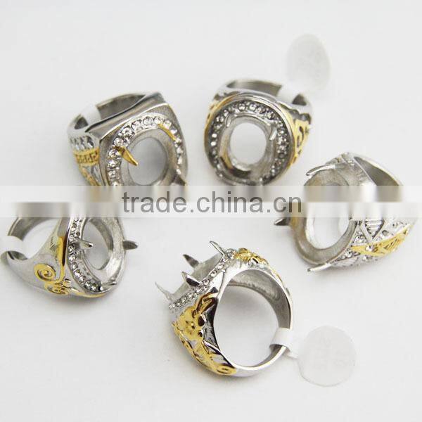 Indonesia stainless steel ring gold rings without stones indonesia setting ring