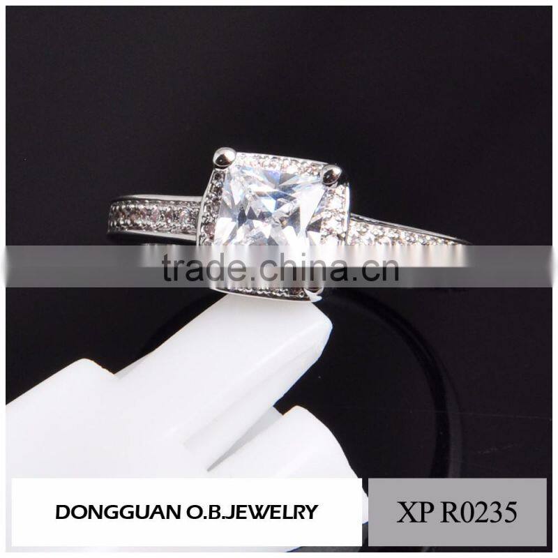 Personalized White Zircon Silver Ring Designs For Girl/Sterling Silver Ring