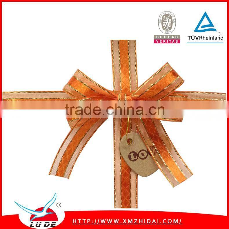 2016 Wholesale luxury organza ribbon bow for packing