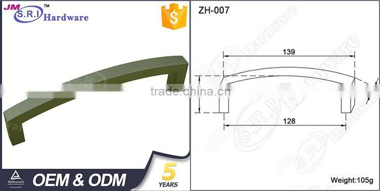 Hot sale 128mm pitch square tube zinc alloy kitchen furniture handle