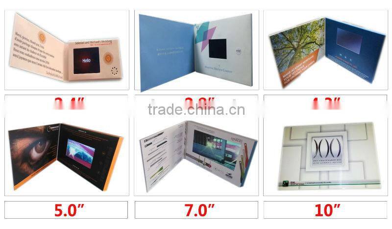Slim LCD Video Brochure Video in Print Brochure Graphic Video Brochure