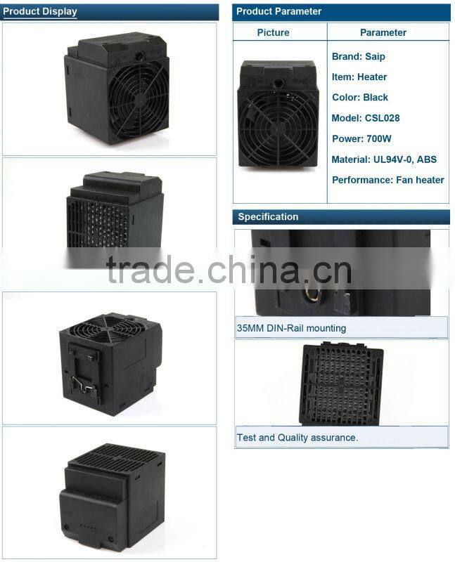 2014 Hot Sale IP20 Semiconductor Industrial Electric Fan Heater CSL028
