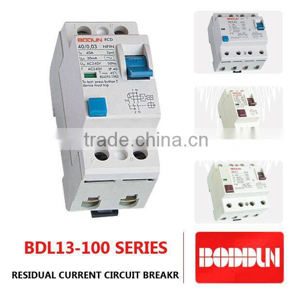 BDL13-100 YUEQING rccb circuit breaker POPULAR SALE