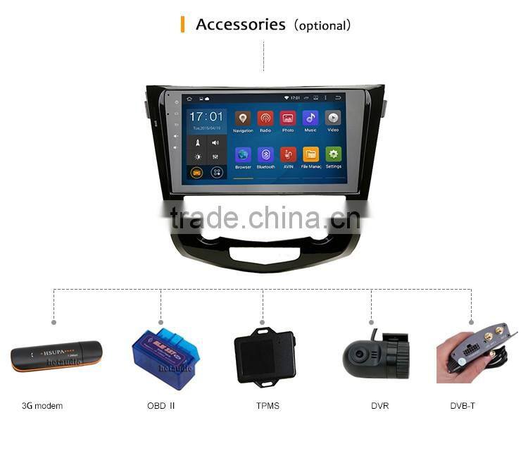 Cheap 7 inch Android 5.1.1 OBD2 Black colored car dvd GPS navigation for Nissan X Trail Qashqai 2014 2015