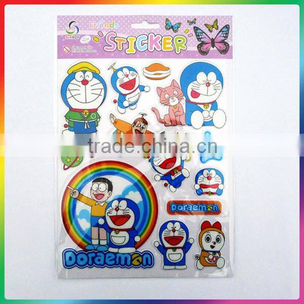 sakura momoko pattern puffy sticker for boys and girls