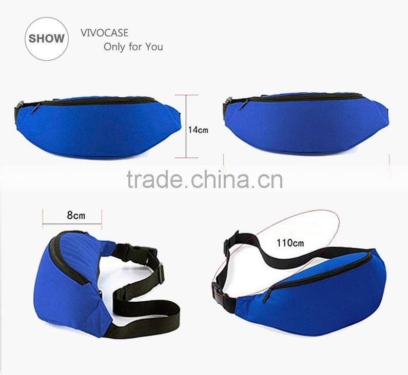 Cheap Simple Polyester Oxford Running Waist Bag /fanny Pack