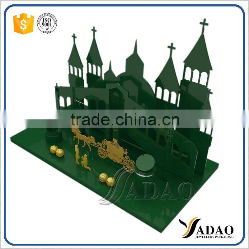 Wholesale manufacturer of unique acrylic engraving jewellery show props custom acrylic display rack for jewellery