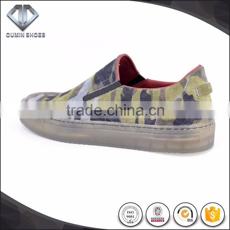 the Italian style,the most popular street style slip-on camouflage men shoes in fashion