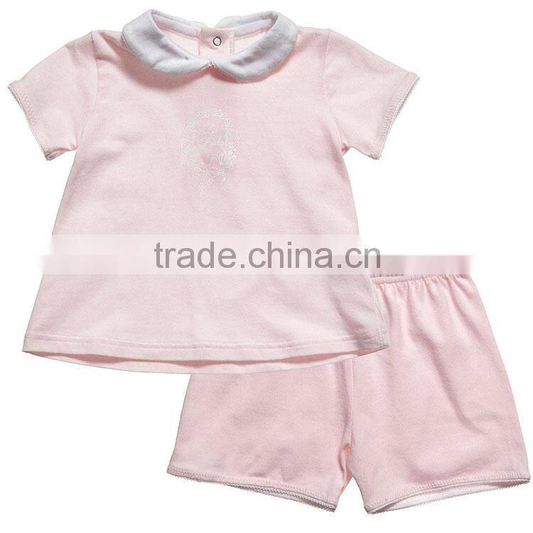 Comfortable Baby Girl Clothing Sets with Pink T Shirt and Short Sets