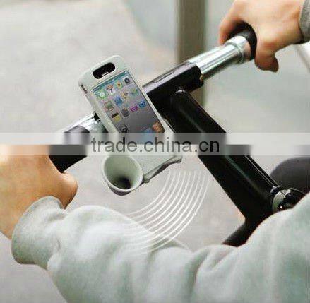 silicone hands-free bicycle amplifier for iphone 4