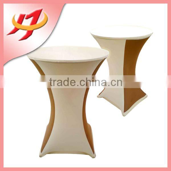 Hot Sale Cheap Custom Lycra Spandex Round high bar cocktail table cloth for wedding