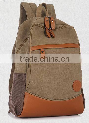 Custom Stock Girl Campus Backpack School Book Shoulder Bag Canvas Backbag