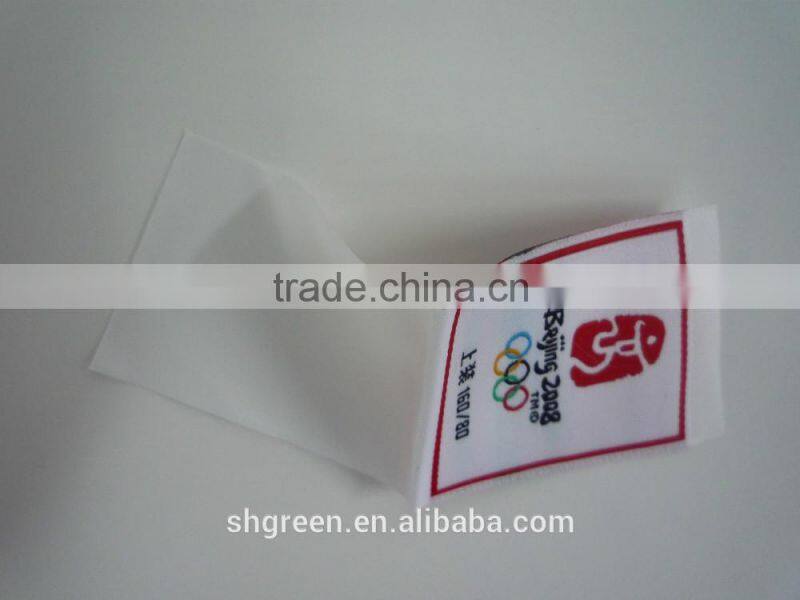 baseball cap weaving/woven epaulet label