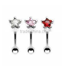 Acrylic belly navel piercings flower fleshed color navel ring make navel belly button rings