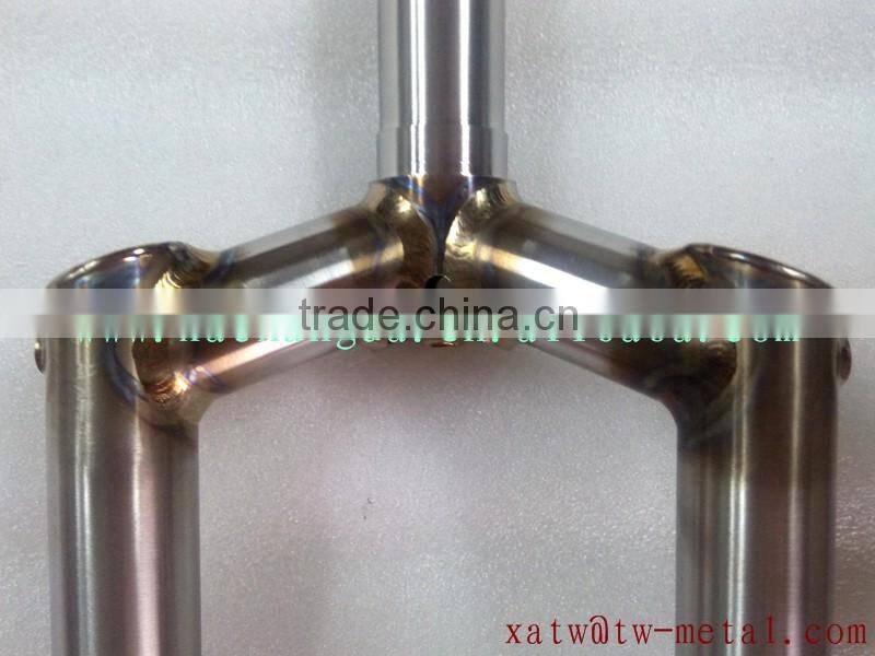 titanium mtb bicycle fork with welding color MTB front fork with welding color