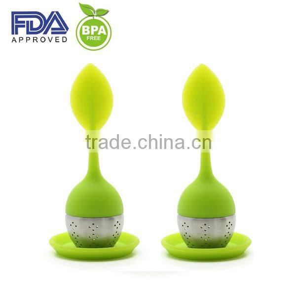 Leaf Tea Infuser Silicone Bottle With Tea Strainer