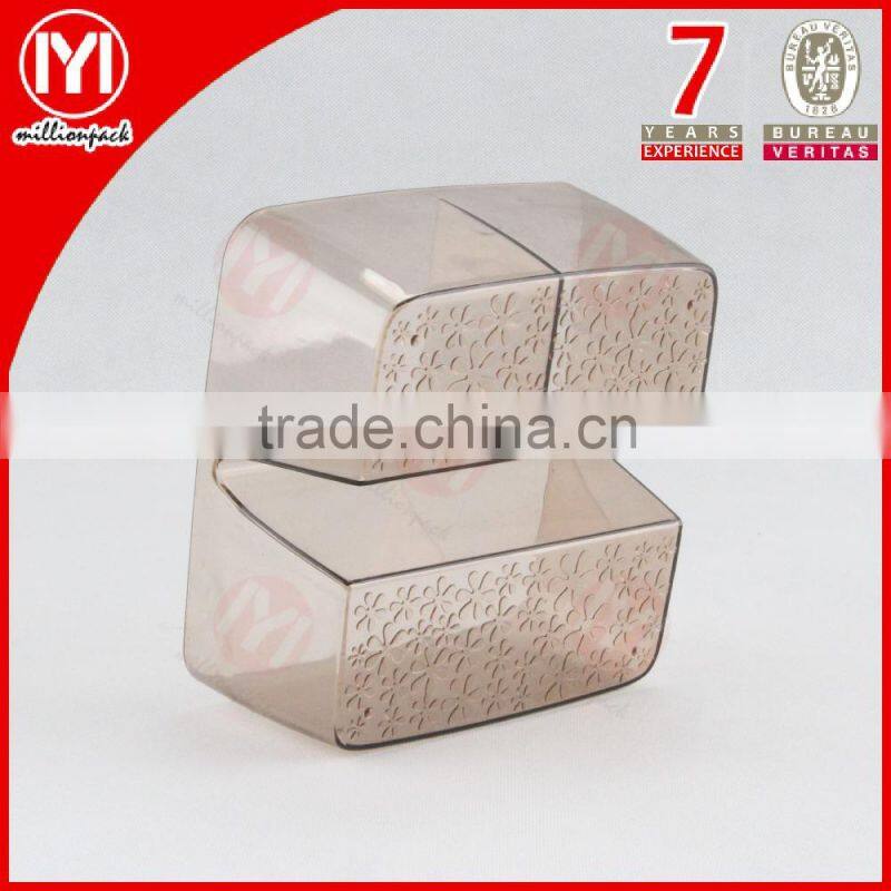 Square Plastic Box/Storage Box/Collecting Box with 3 compartment/dividers