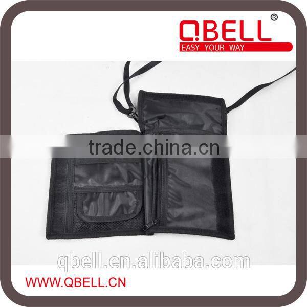 Customized high quality neck strap wallet/ neck hanging bag for travel or sport