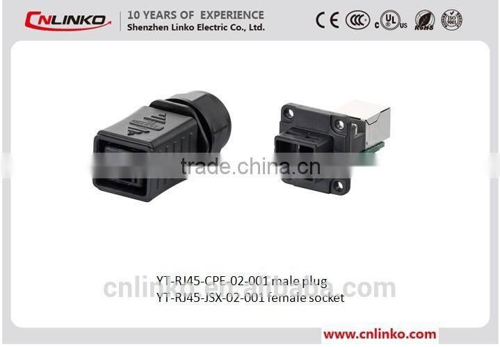 ac/dc plug adapter Male Female 8 Pole Dual Rj45 Connector For DMX Lighting