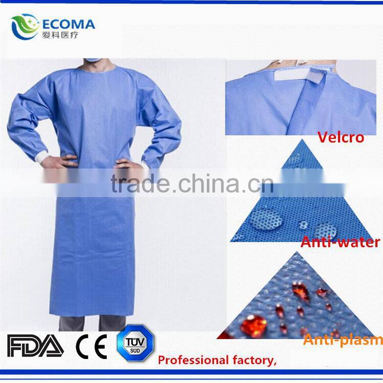 From factory with FDA AUDIT High Risk Reinforced SMMS Surgical Gown