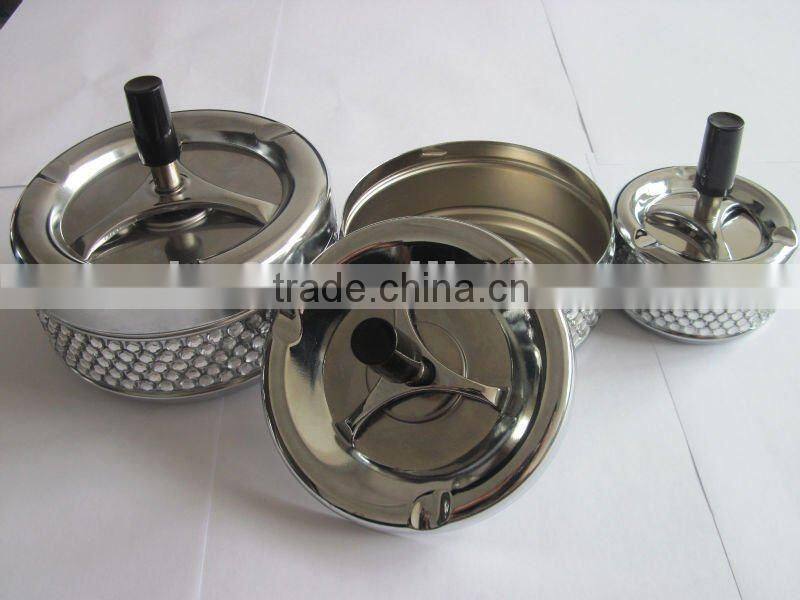 large capacity Ashtray, creative pressing rotating metal ashtray,novelty personalized ashtrays