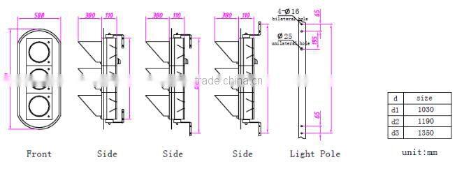 roadway low power traffic light