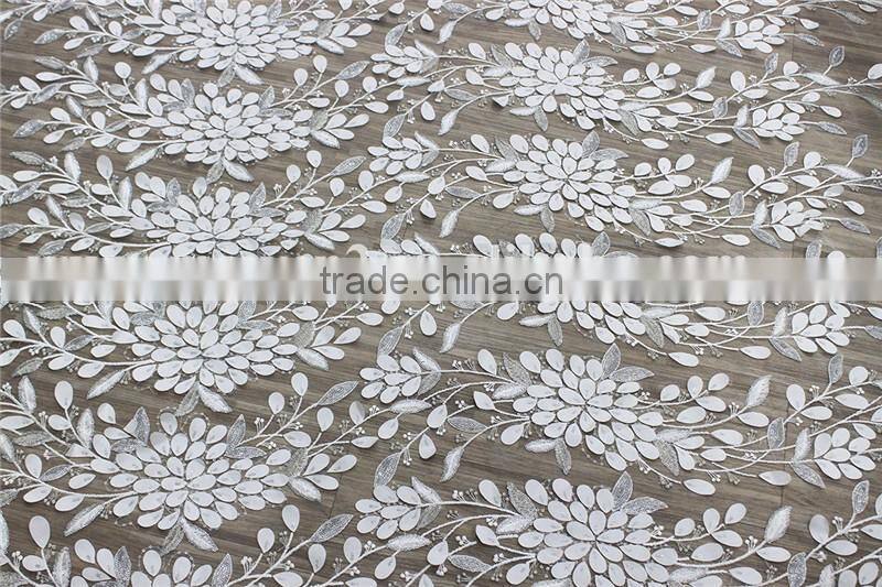 2016 Latest heavy custom-made sequins embroidery embellished fabric with Best Price