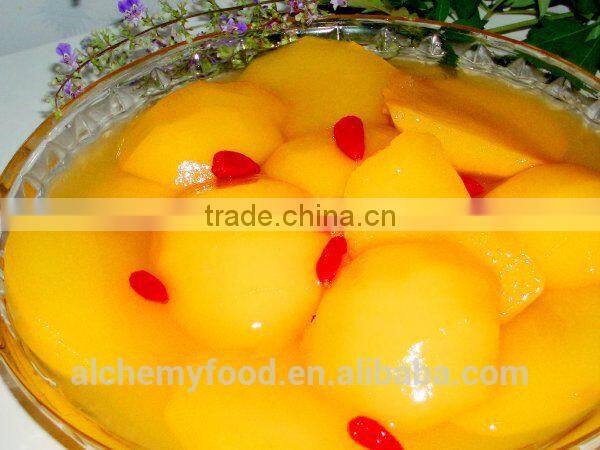 healthy and natural canned yellow peach and canned fruits for hot sale