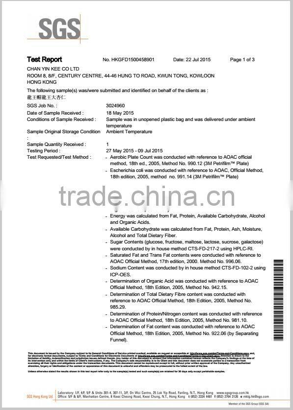 blanched sweet crushed apricot kernel for China