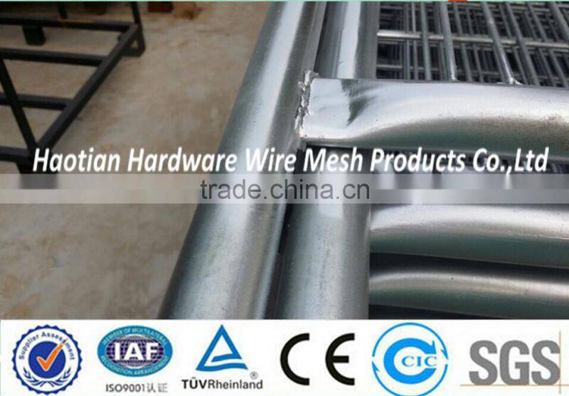 temporary metal fence/hot dipped galvanized welded wire mesh fence with pipe frame