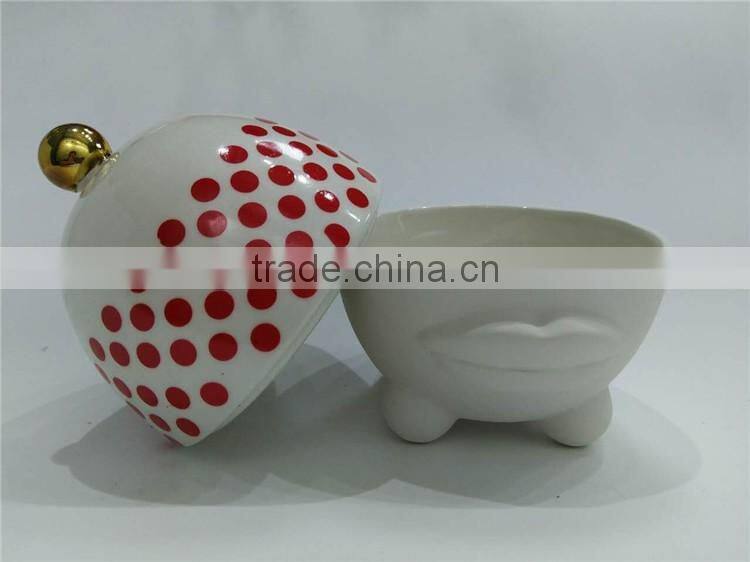hot sale personalized color glazed decorative ceramic custom printed candle jars