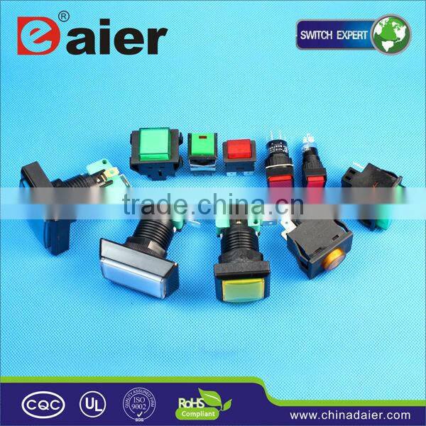 Daier High flat actuator 12v micro with led lamp push button