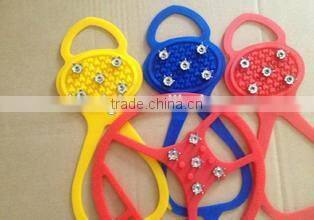 Rubber sole reusable anti slip ice snow shoe grips