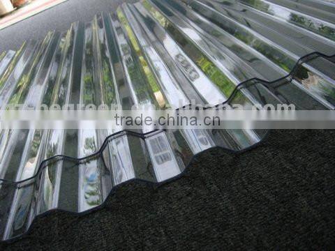 plastic polycarbonate PC 100% clear corrugated plastic new wave roofing sheet for sale