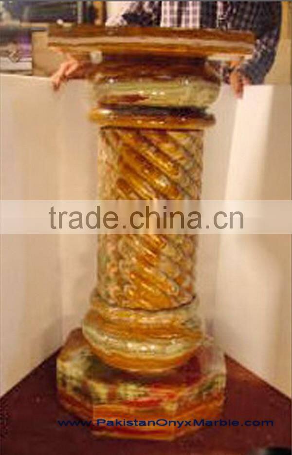 NATURAL RED ONYX PEDESTALS