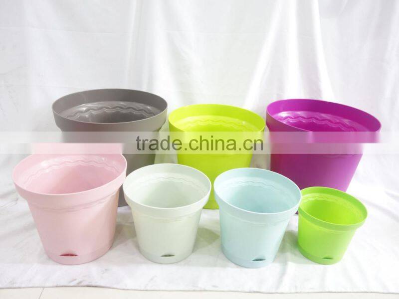 2015 new virgin pp garden small hot sale PP coloured round plastic nursery pots on sale