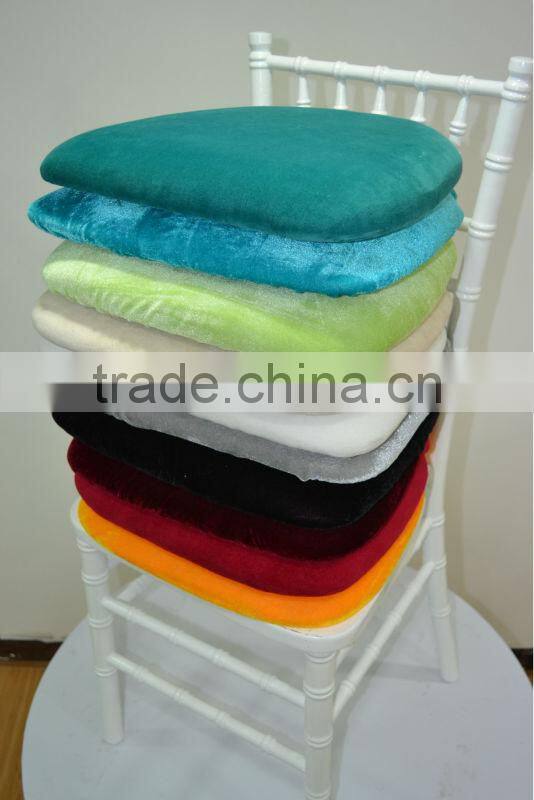velvet chair cushion for event chair