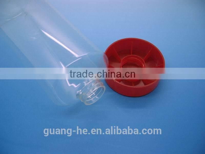 1L 100%biodegradable transparent tubular clearly PLA bottles with lid for cosmetics