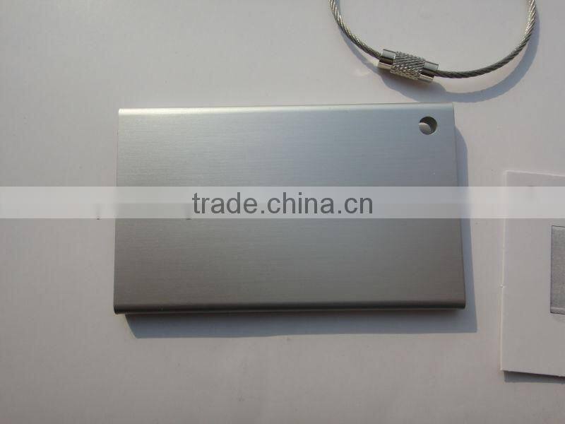 Logo engrave metal luggage tag