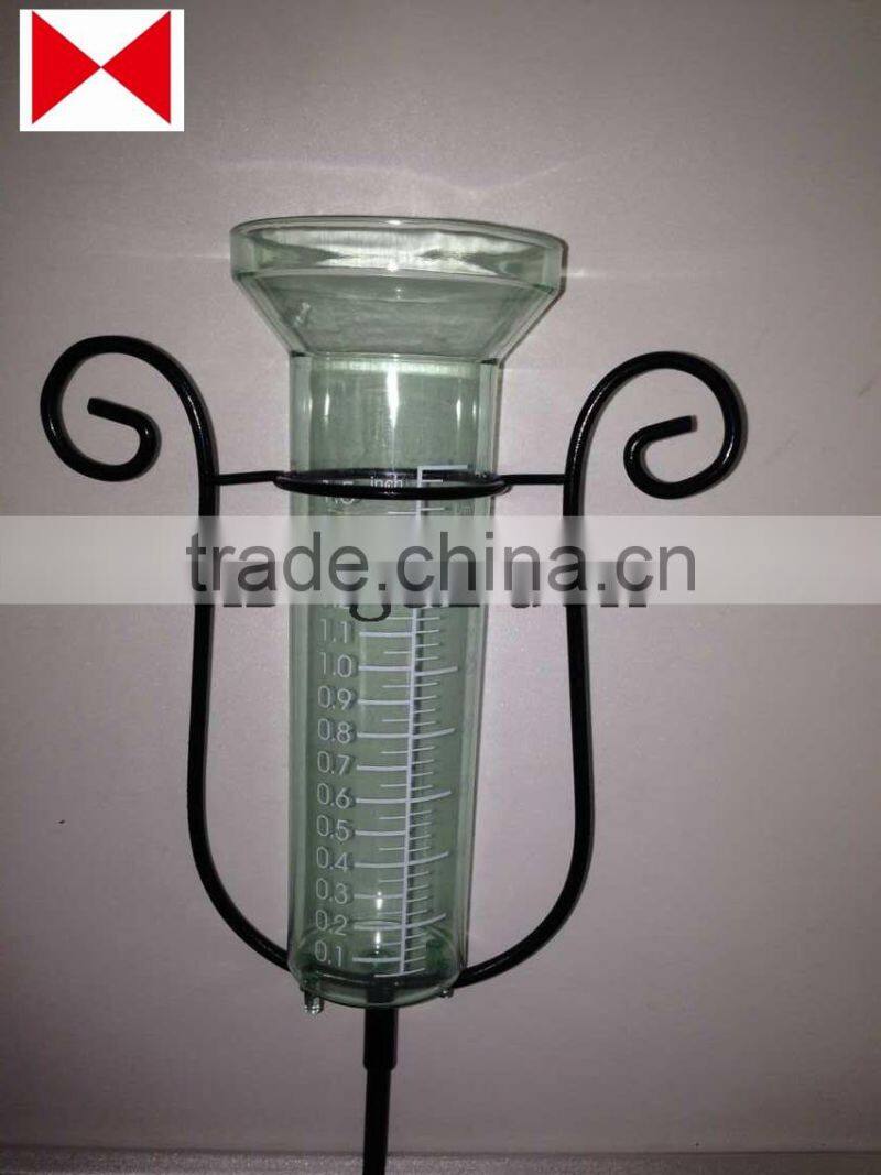 metal garden rain gauge