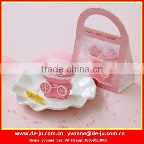 Pink Blue Baby Basket Design Wholesale Scented Candles