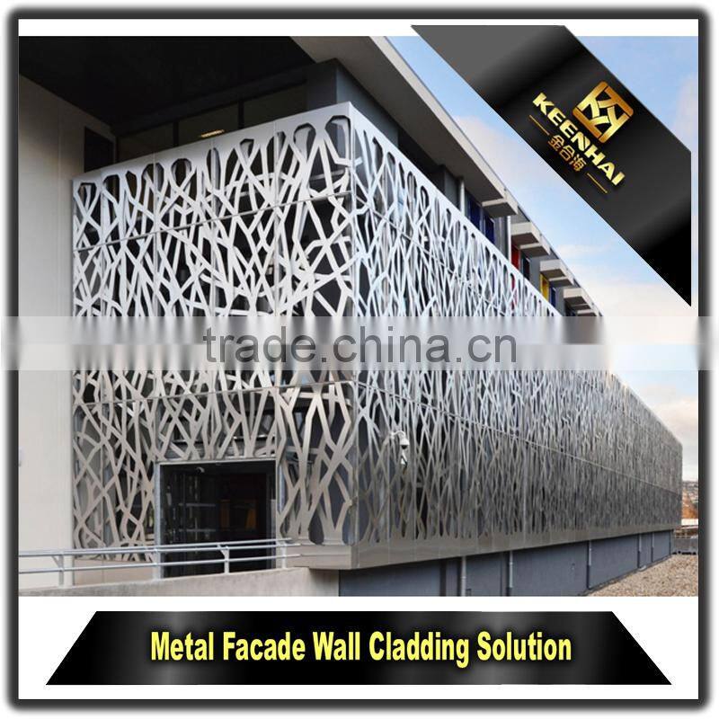 Decorative Laser cutting Exterior Modern Building Aluminium Facade