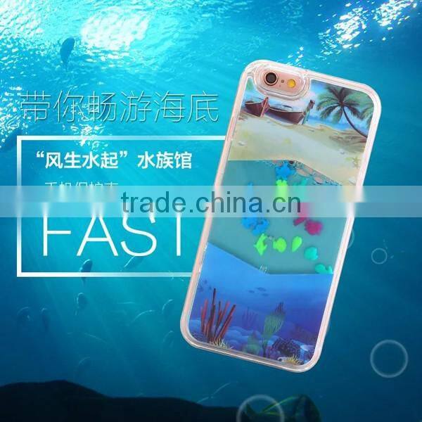 Quicksand aquarium fish PC phone case for iphone 6/6plus