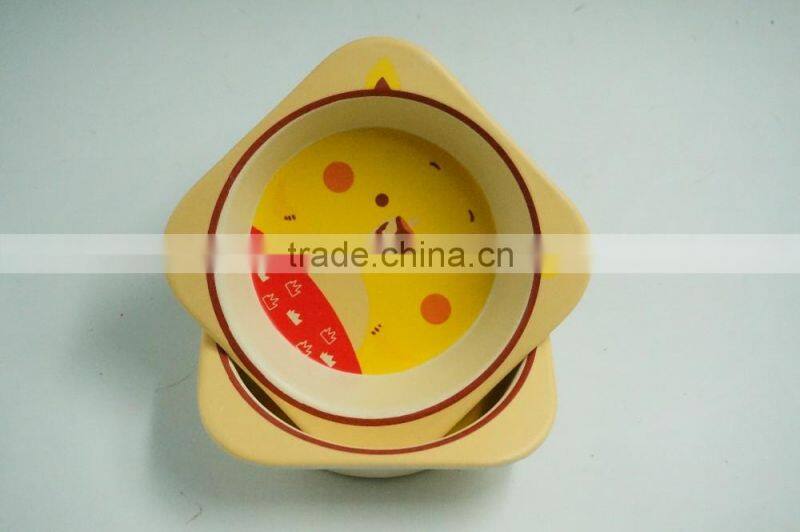2016 hot selling biodegradable bamboo fibre kid's food bowl